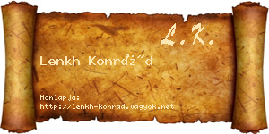Lenkh Konrád névjegykártya